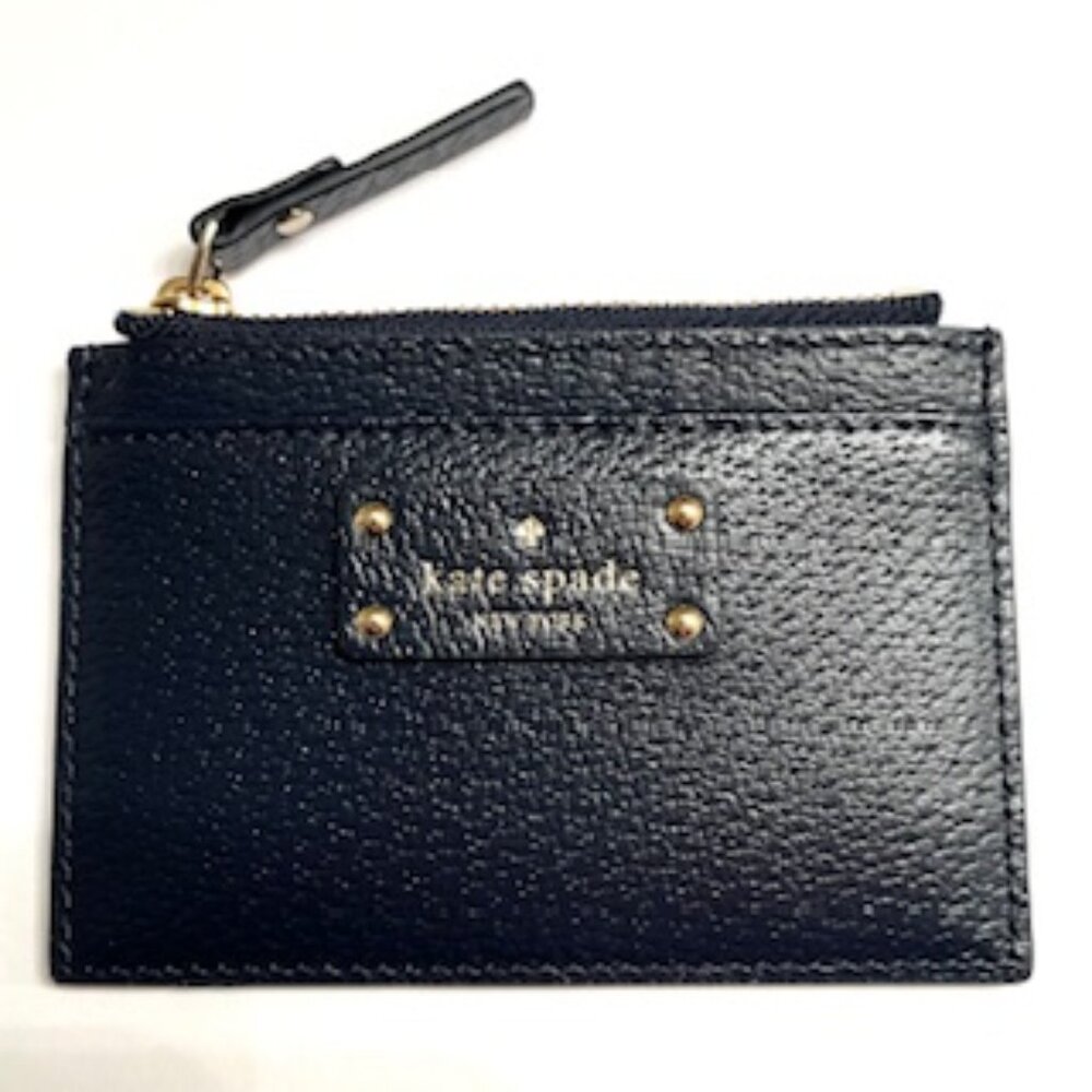 Kate Spade NEW YORK Blazerblue Leather Zip Wallet with Tag ( New )